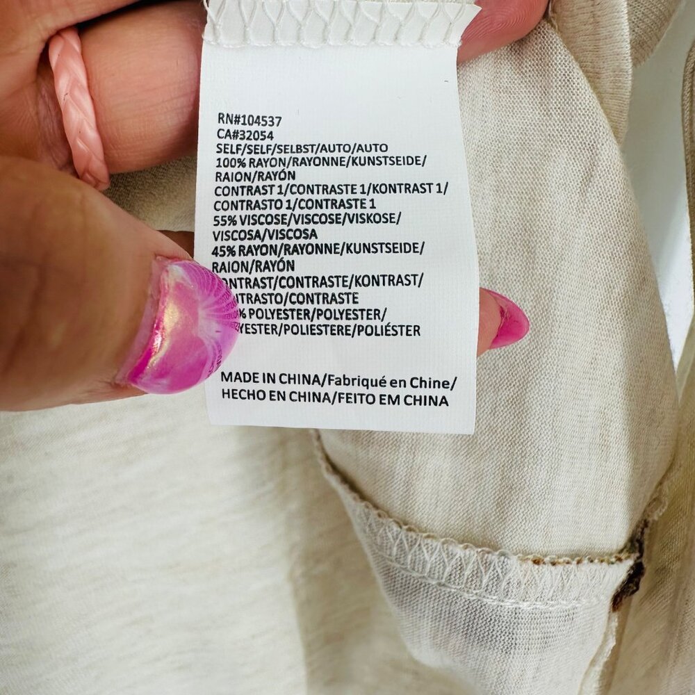 Anthropologie Tiny Sammi Sequined Puff Sleeve Boho Top Blouse Neutral XS - Picture 9 of 10